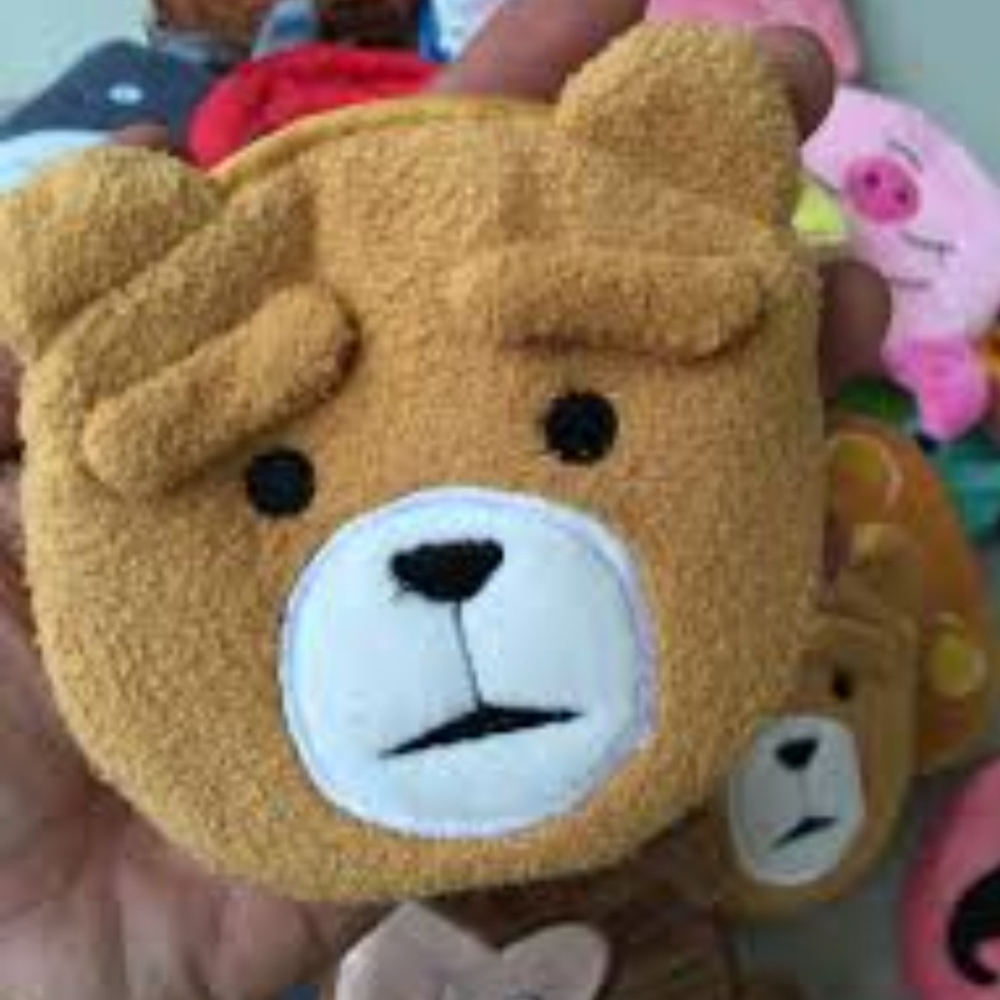 NWT Plush Bear Keychain Coin Purse